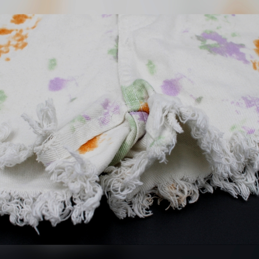 Wild Fable High-Rise Tie-Dye Fringe Shorts – Size 0 - Picture 2 of 4